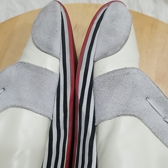 Y-3 YOHJI YAMAMOTO White Gray Suede High Top Wedge Leather Snkr 7.5/8 - Picture 6 of 8